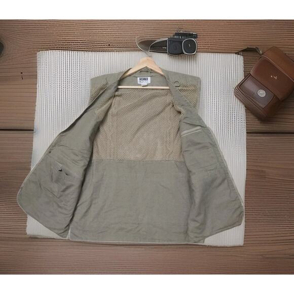 Vintage Domke Photogs Green Canvas Photography Safari Utility Vest Large EUC - Picture 7 of 10